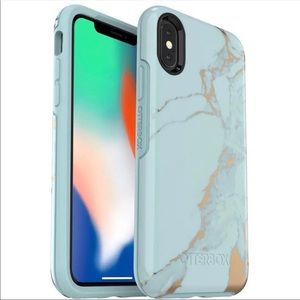 Otterbox iPhone X/XS Case Blue Marble Gold
